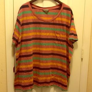 Multi colored striped tshirt